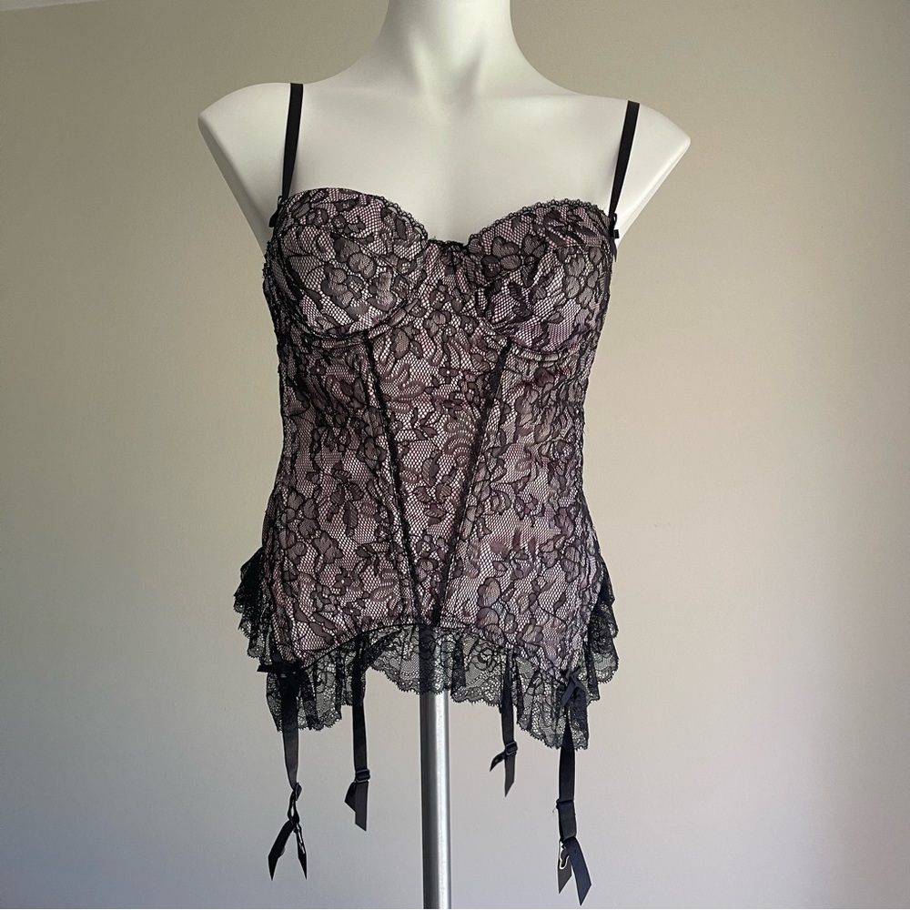 Victoria's Secret Black Lace Bustier Top